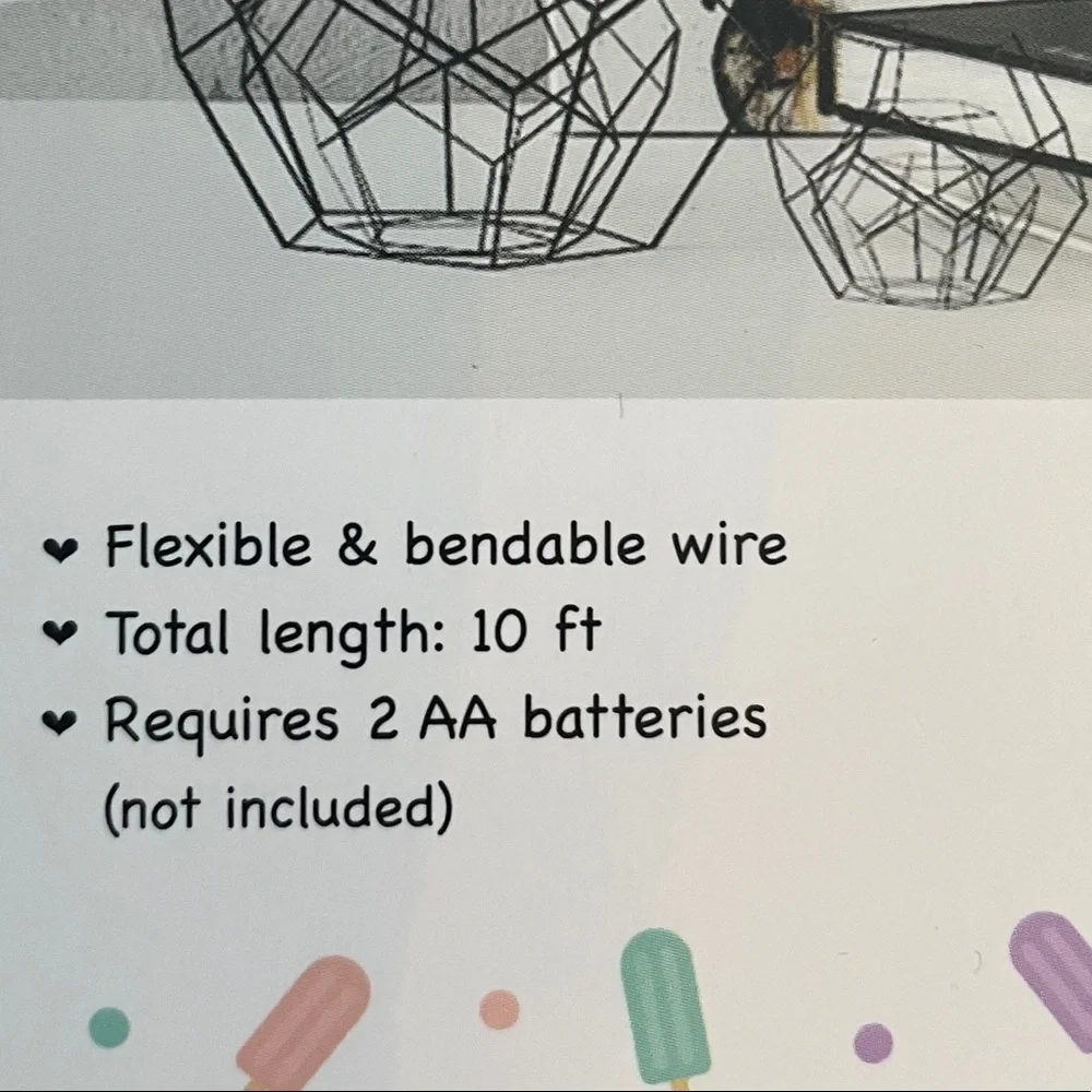 2 NWT sets of popsicle LED string lights indoor outdoor